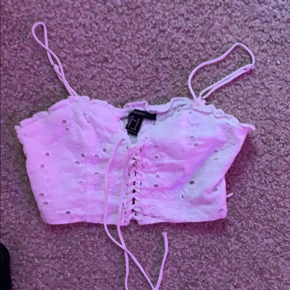 forever 21 lace and tie top
